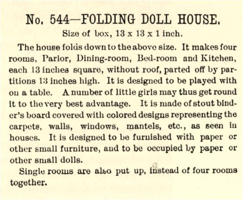 McLoughlin's New Folding Doll House